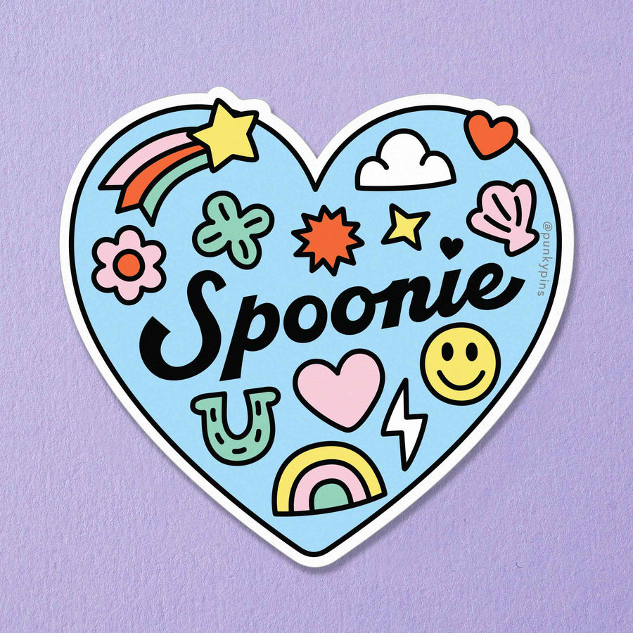 Punky Pins Spoonie Heart Vinyl Sticker