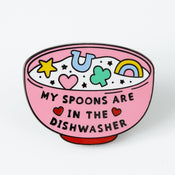 Punky Pins Spoons In The Dishwasher Enamel Pin