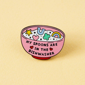Punky Pins Spoons In The Dishwasher Enamel Pin
