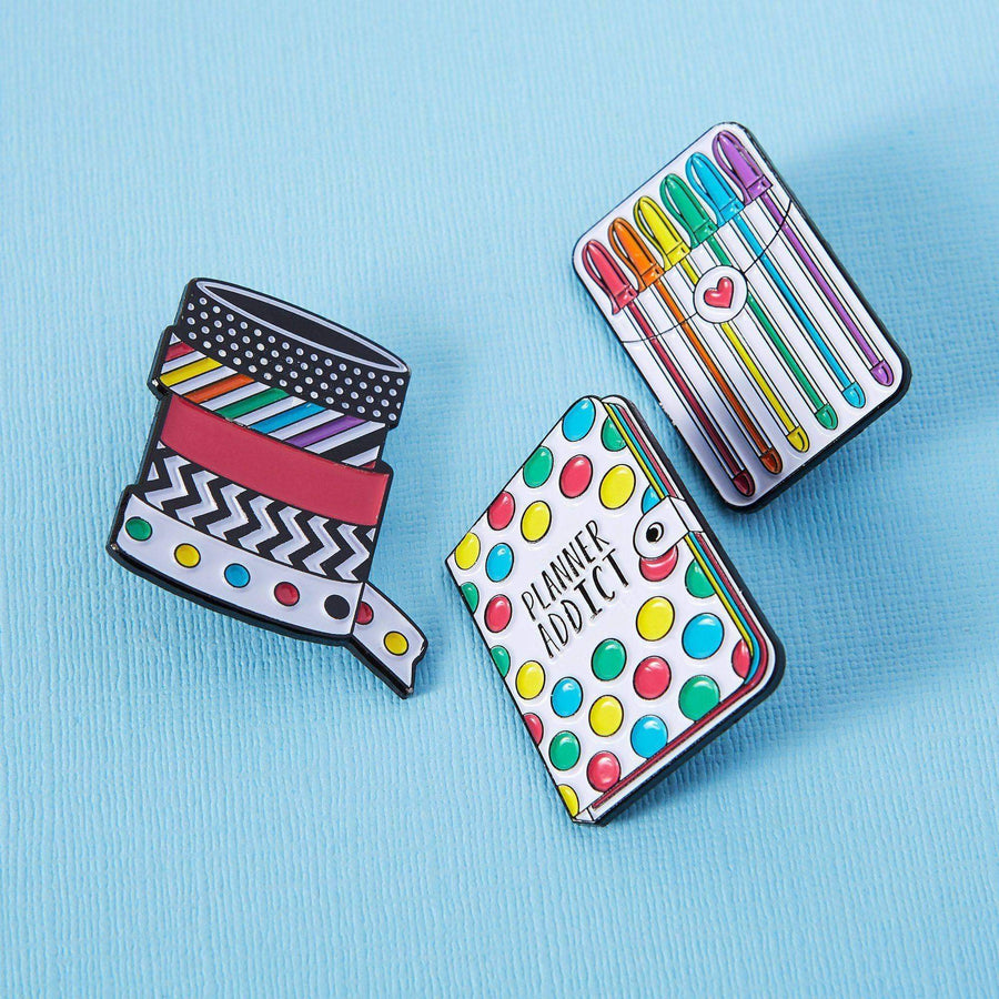 Punky Pins Stationery Planner Addict Enamel Pin