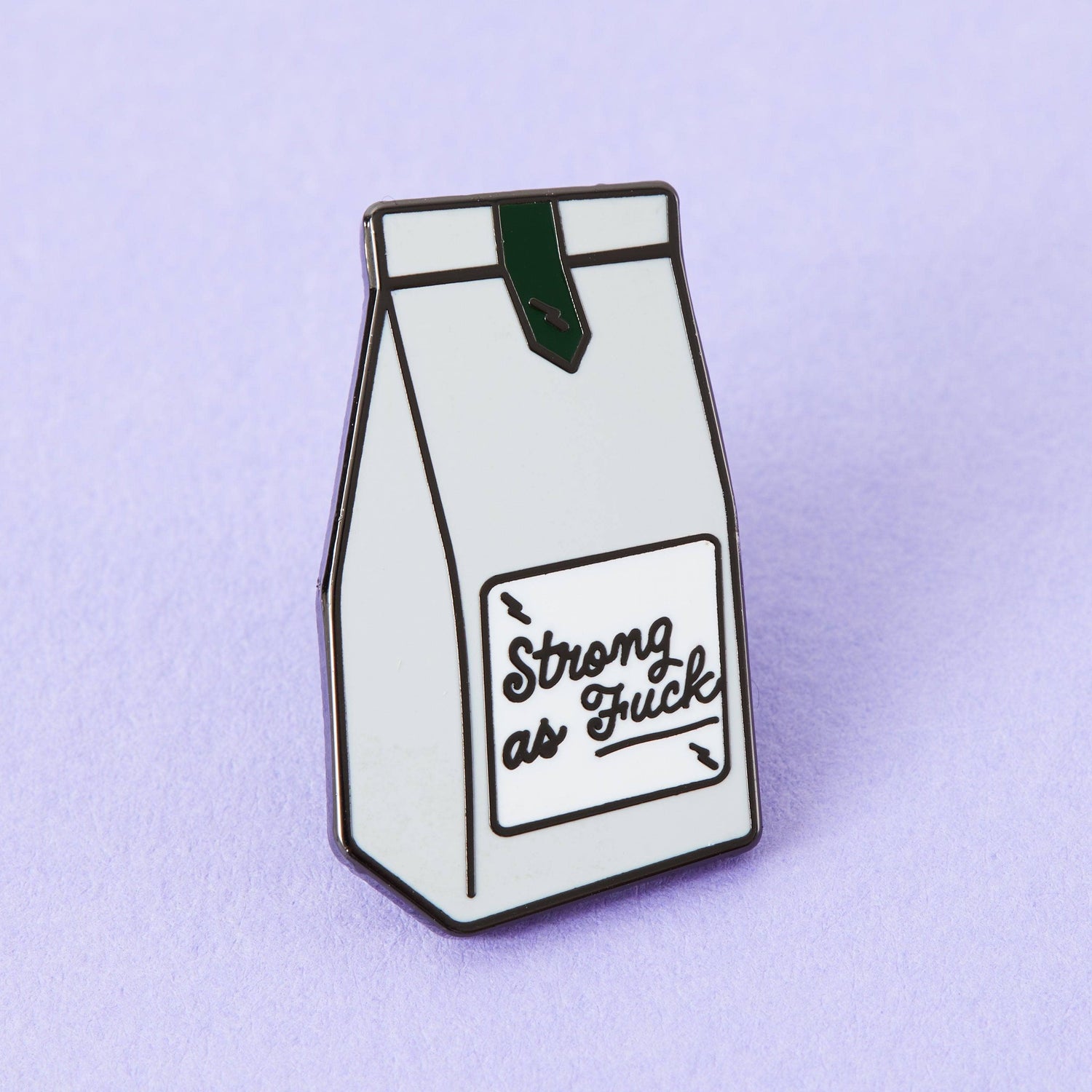 Punky Pins Strong AF Coffee Bag Enamel Pin