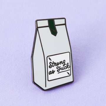 Punky Pins Strong AF Coffee Bag Enamel Pin
