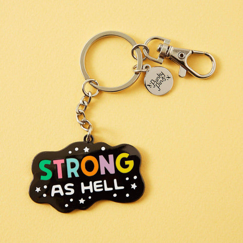 Strong As Hell Hard Enamel Keyring