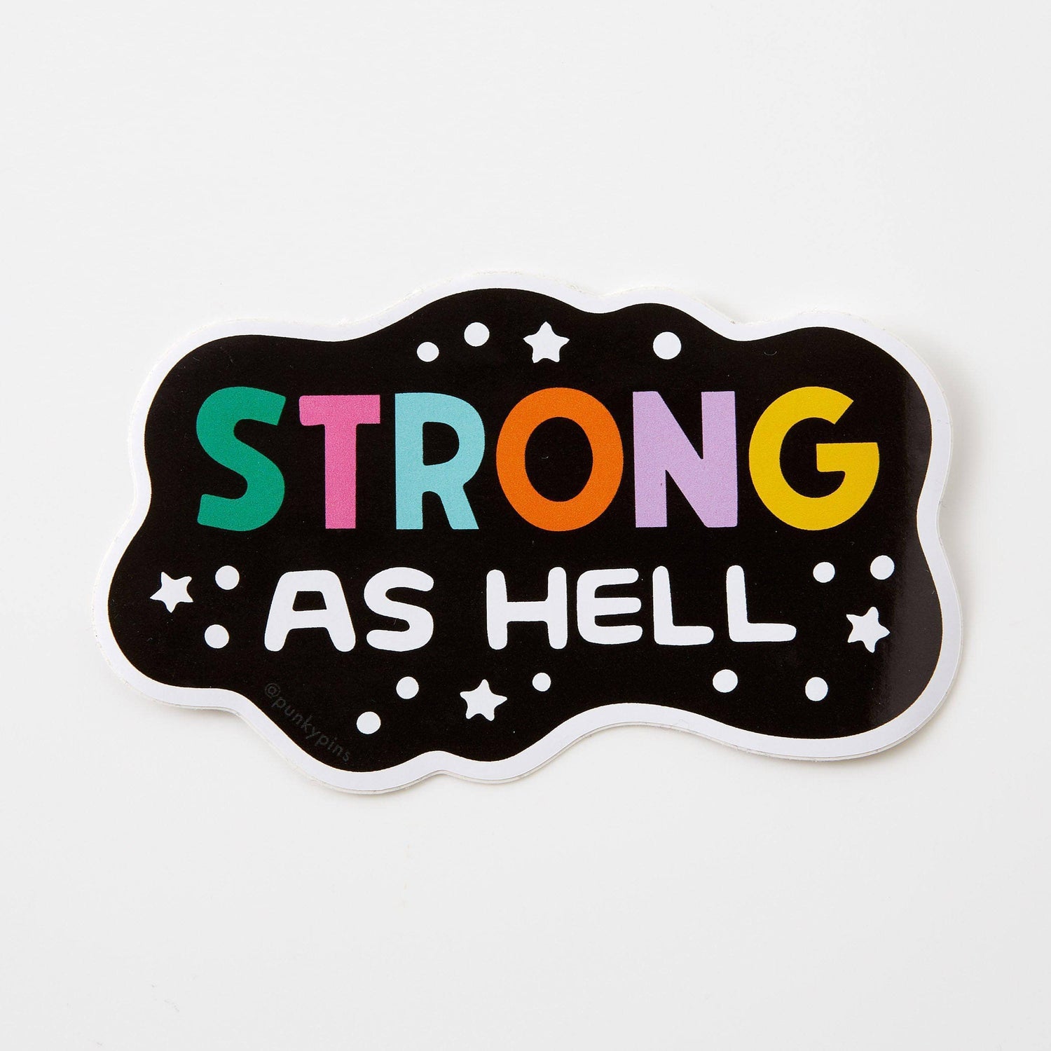 Punky Pins Strong As Hell Vinyl sticker