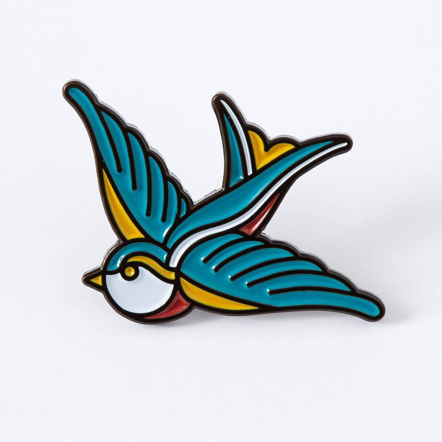 Punky Pins Swallow Tattoo Inspired Enamel Pin