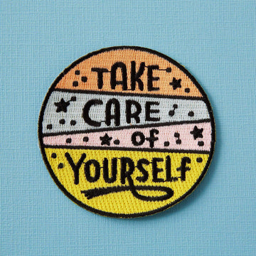 Punky Pins Take Care of Yourself Embroidered Iron On Patch
