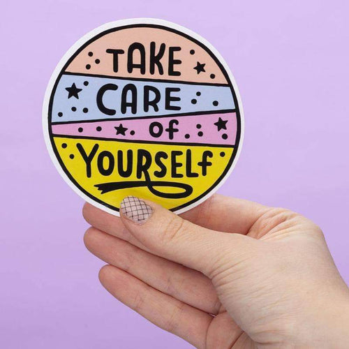 Punky Pins Take Care of Yourself Large Vinyl Sticker