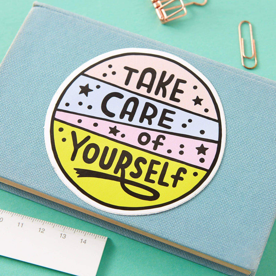 Punky Pins Take Care of Yourself Large Vinyl Sticker