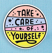 Punky Pins Take Care of Yourself Large Vinyl Sticker