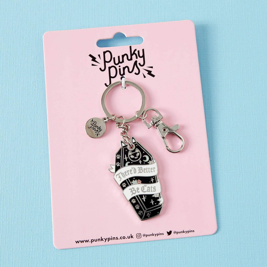 Punky Pins There’d Better Be Cats Enamel Keyring