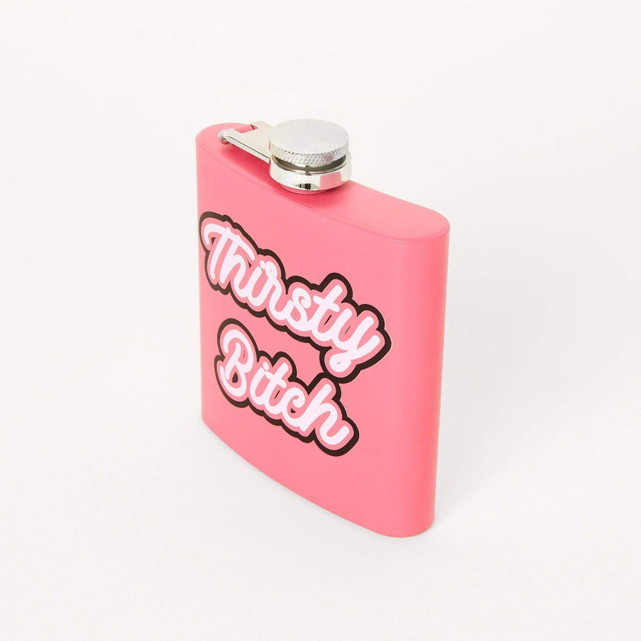 Punky Pins Thirsty Bitch Hip Flask - Pink