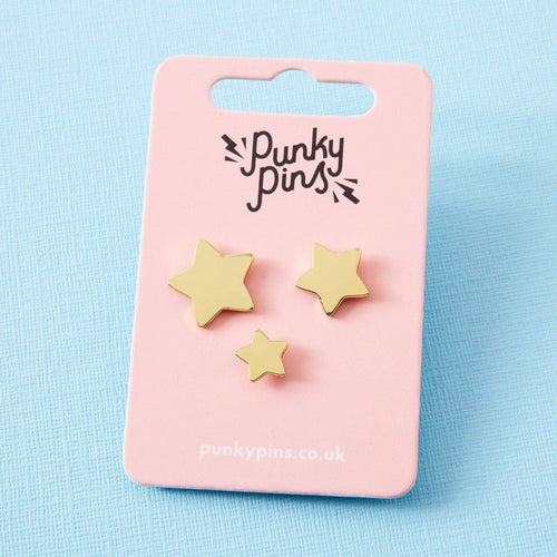 Trio of Stars Enamel Pin Set