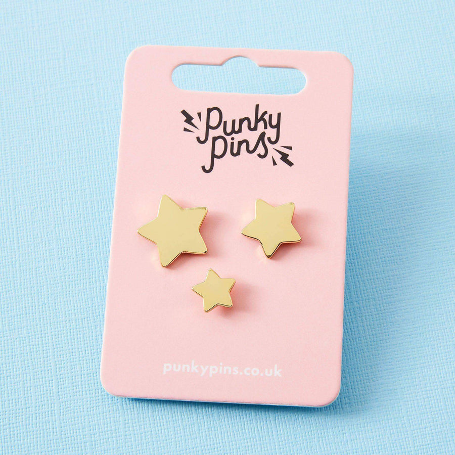 Punky Pins Trio of Stars Enamel Pin Set