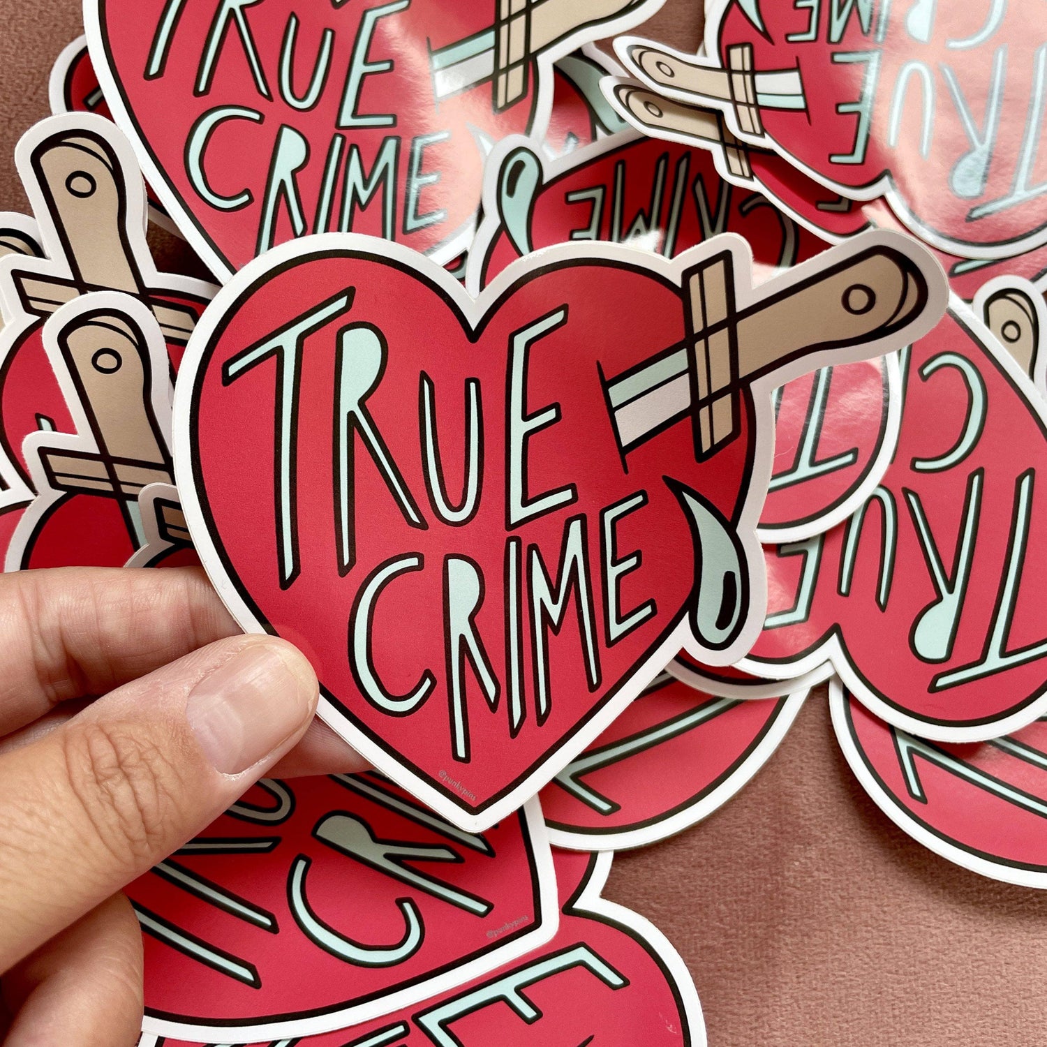 Punky Pins True Crime Vinyl sticker