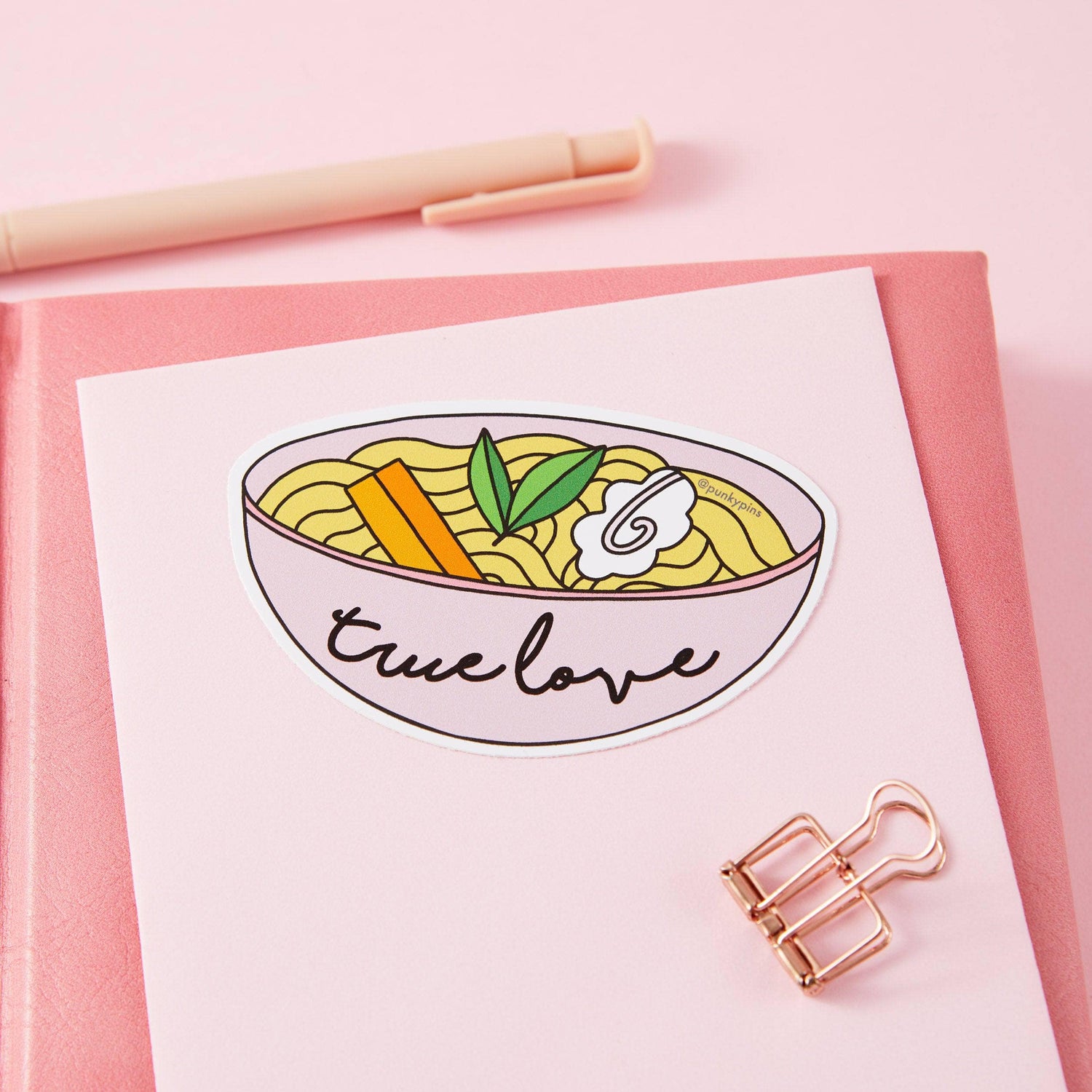 Punky Pins True Love Ramen Vinyl Sticker