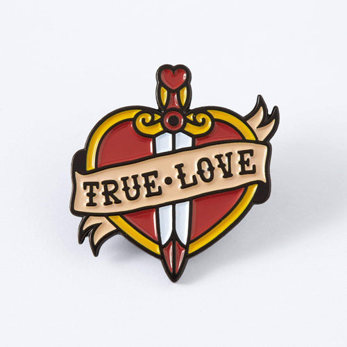 Punky Pins True Love Tattoo Inspired Enamel Pin