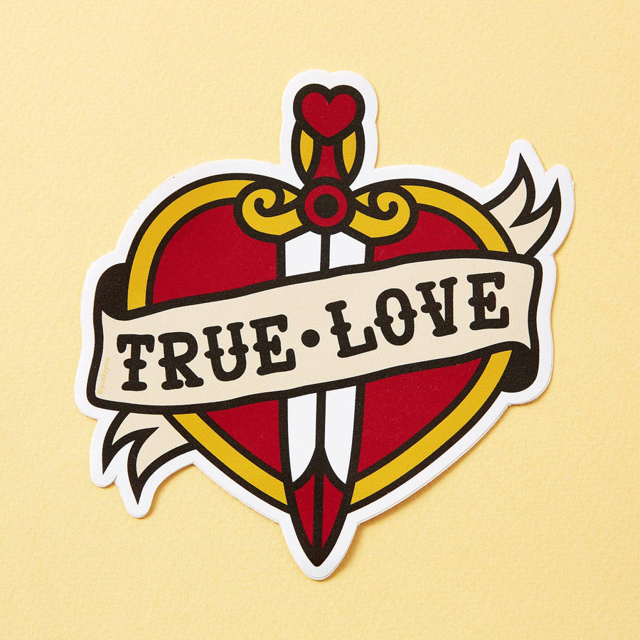 True Love Tattoo Inspired Vinyl Laptop Sticker