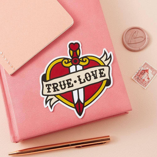 True Love Tattoo Inspired Vinyl Laptop Sticker