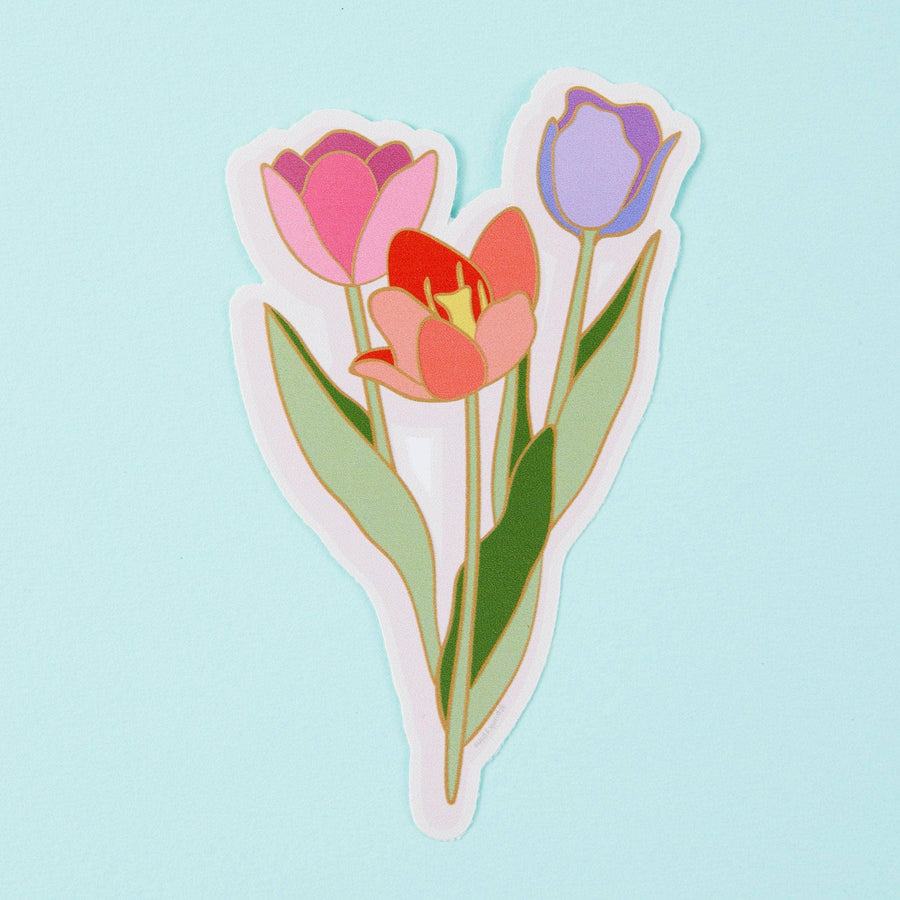 Punky Pins Tulip Flowers Vinyl Sticker