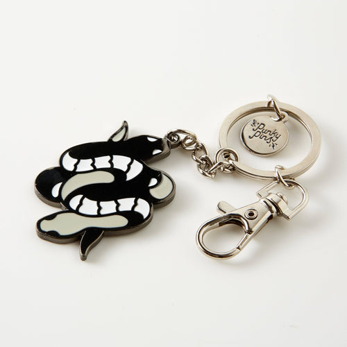 Punky Pins Twin Snakes Hard Enamel Keyring