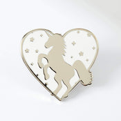 Punky Pins Unicorn Heart Enamel Pin