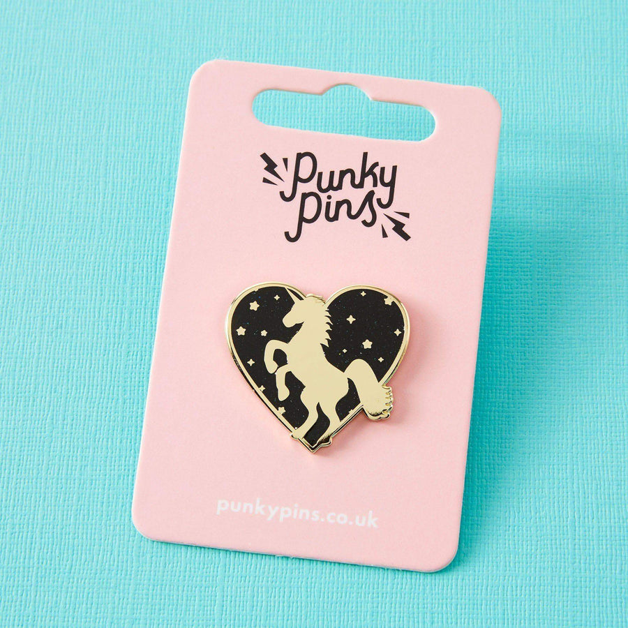 Punky Pins Unicorn Heart Enamel Pin