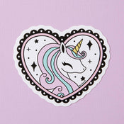 Punky Pins Unicorn Heart Vinyl Sticker