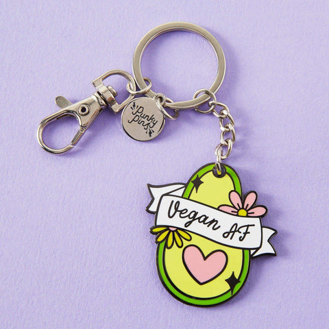 Punky Pins Vegan AF Enamel Keyring