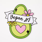 Punky Pins Vegan AF Vinyl Sticker