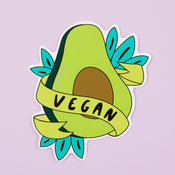 Punky Pins Vegan Avocado Vinyl Sticker