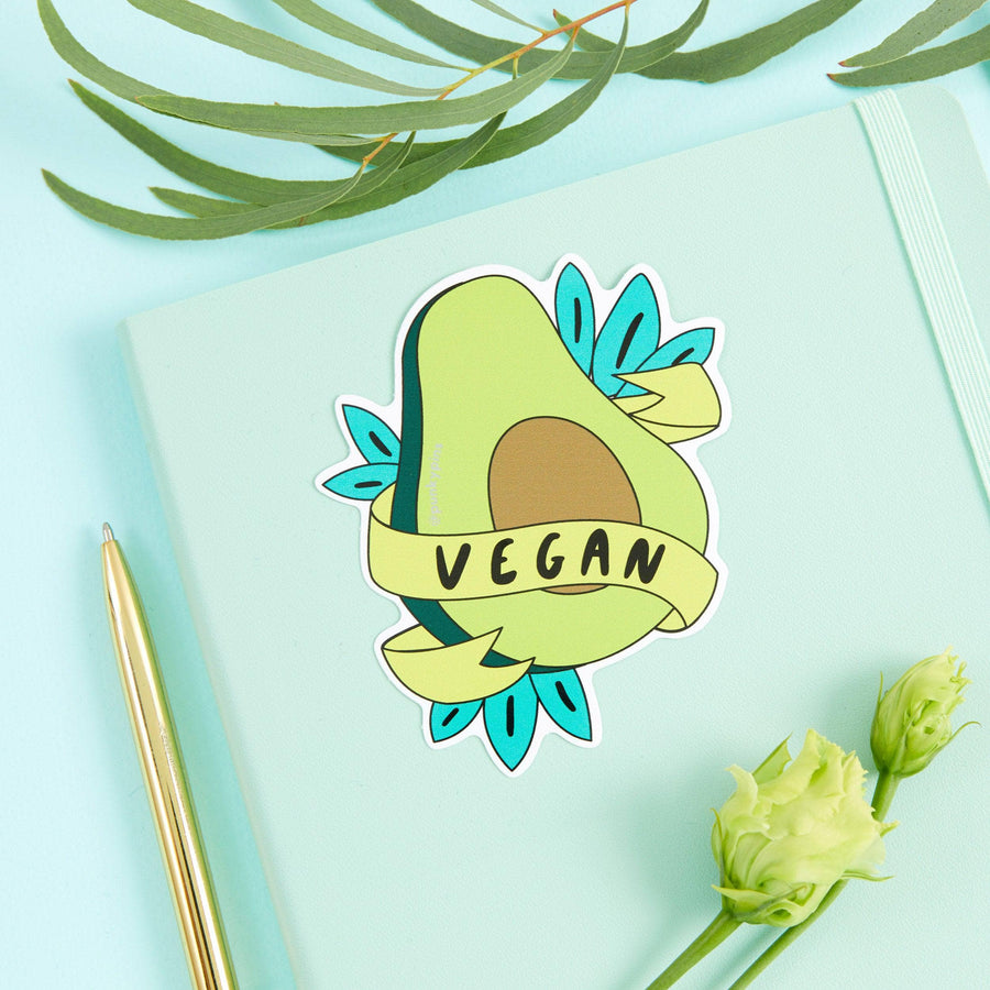 Punky Pins Vegan Avocado Vinyl Sticker