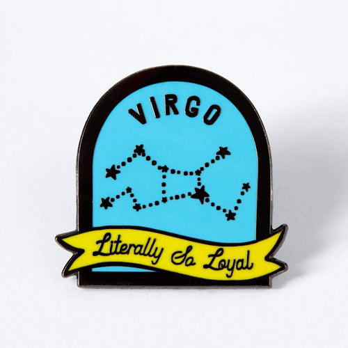 Virgo Blue and Yellow Starsign Enamel Pin