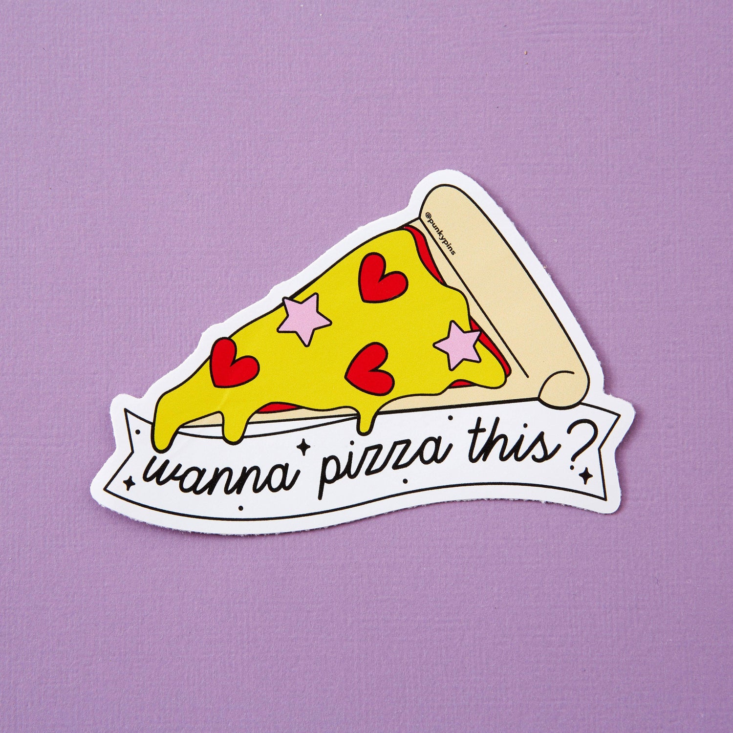 Punky Pins Wanna Pizza This? Vinyl Sticker