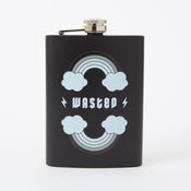 Punky Pins Wasted Tall Black Hip Flask