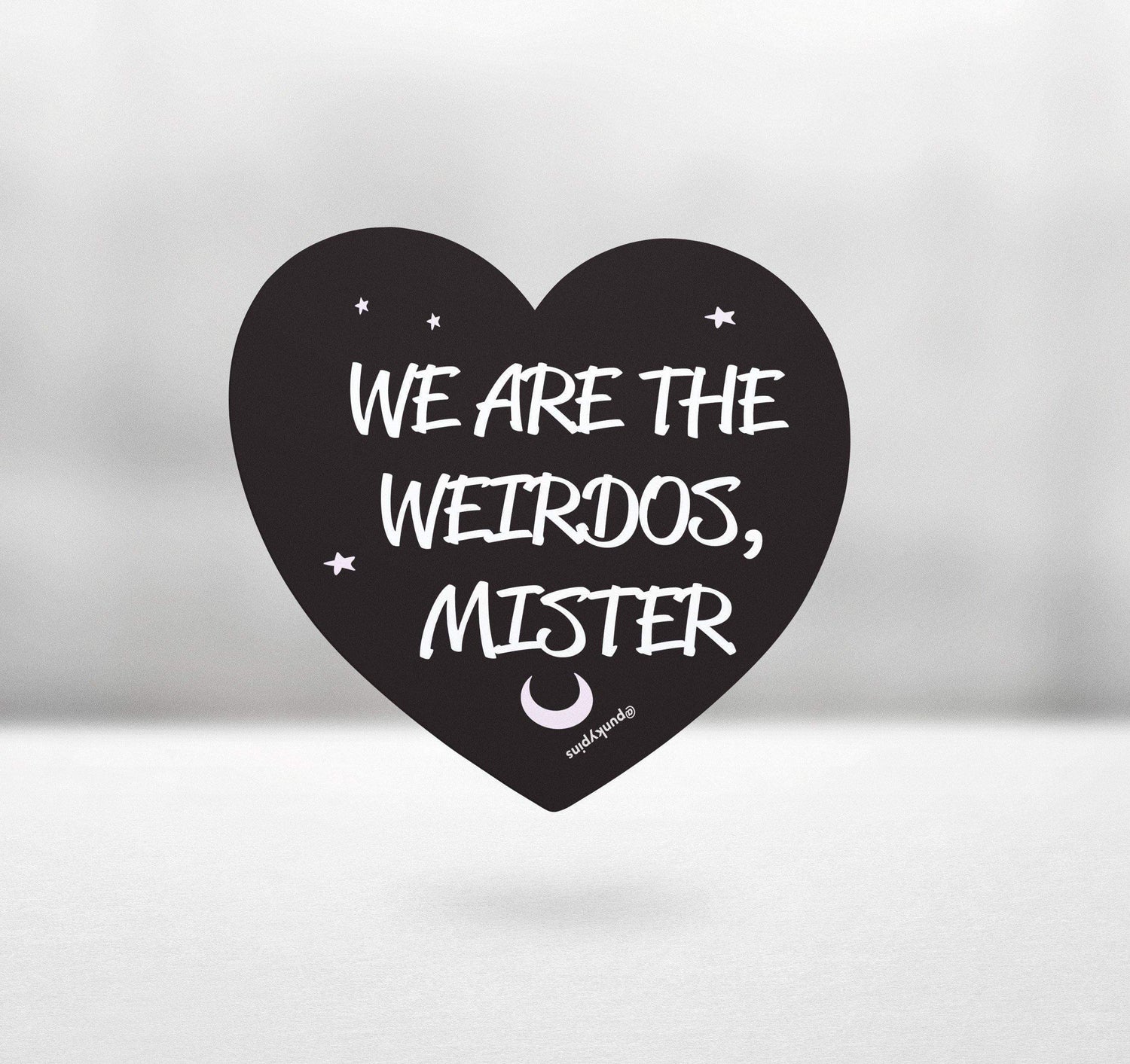 Punky Pins We Are The Weirdos Heart Vinyl Sticker