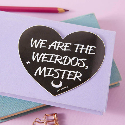 Punky Pins We Are The Weirdos Heart Vinyl Sticker