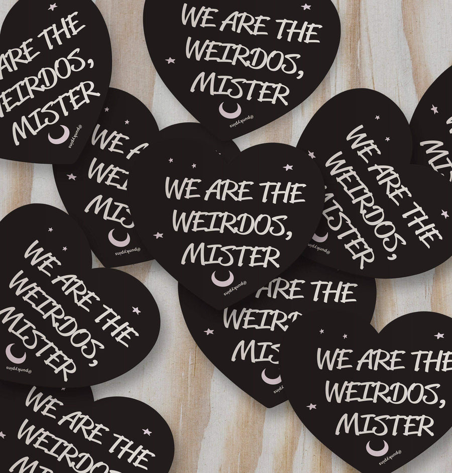 Punky Pins We Are The Weirdos Heart Vinyl Sticker