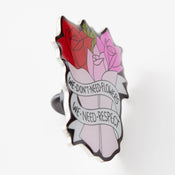 Punky Pins We Don't Need Flowers We Need Respect Eco Metal Pin