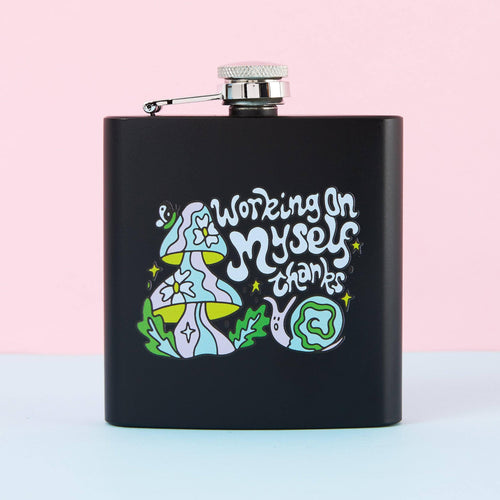 Workin on myself thanks Hip Flask - Square Black