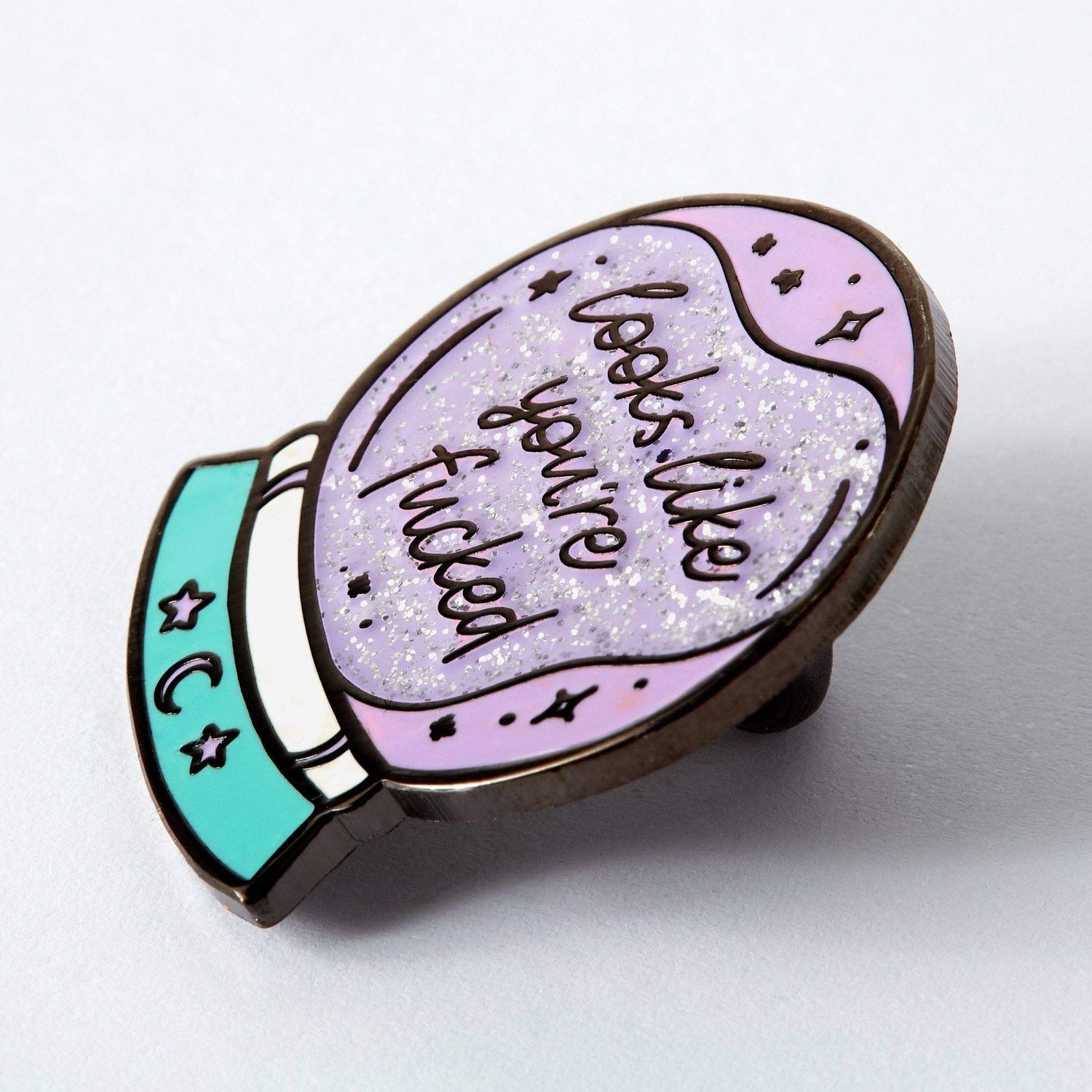 Punky Pins You're Fucked Crystal Ball Enamel Pin