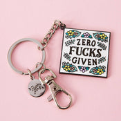 Punky Pins Zero Fucks Given Enamel Keyring