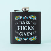 Punky Pins Zero Fucks Given Hip Flask