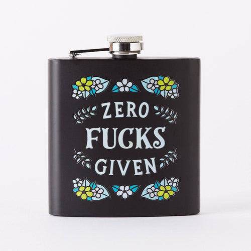 Zero Fucks Given Hip Flask