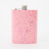 Punky Pins Zodiac Hip Flask - Tall Light Pink