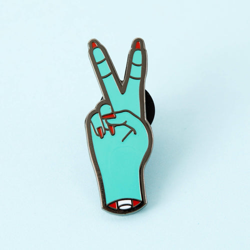 Zombie Peace Fingers Enamel Pin