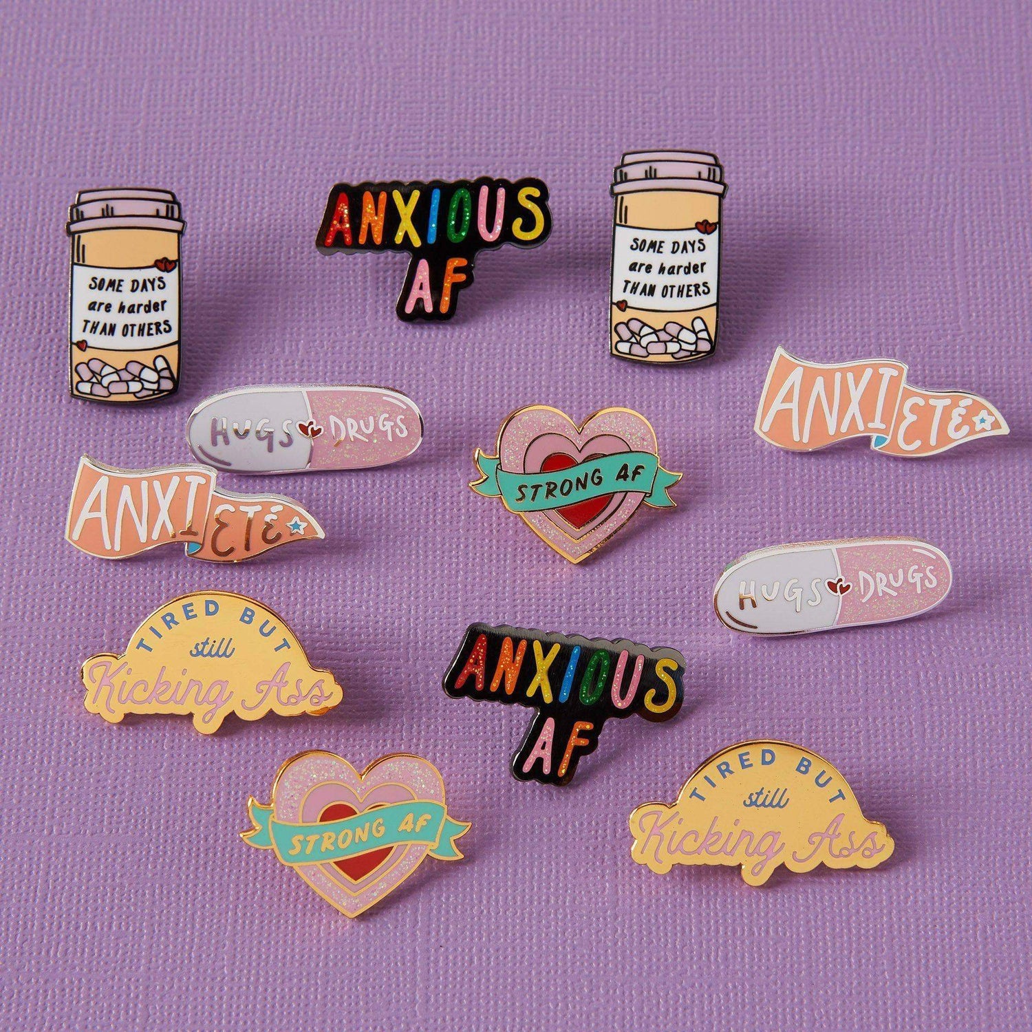 punkypins Anxious AF Enamel Pin