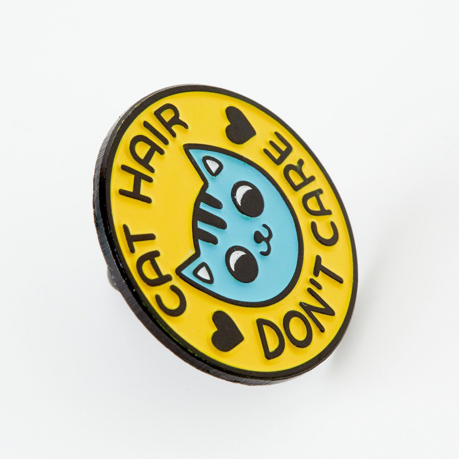 punkypins Cat Hair Don't Care Soft Enamel Pin