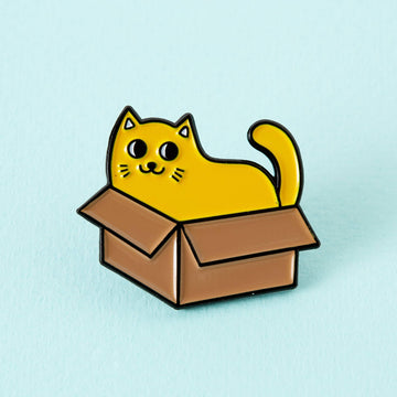 punkypins Cat in a Box Soft Enamel Pin