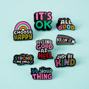 punkypins Choose Happy Enamel Pin