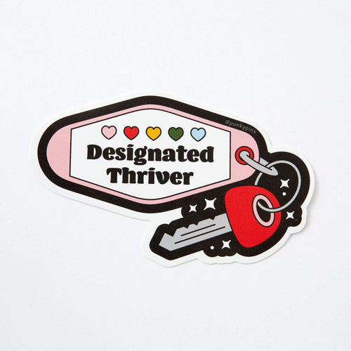 punkypins Designated Thriver Vinyl Laptop Sticker